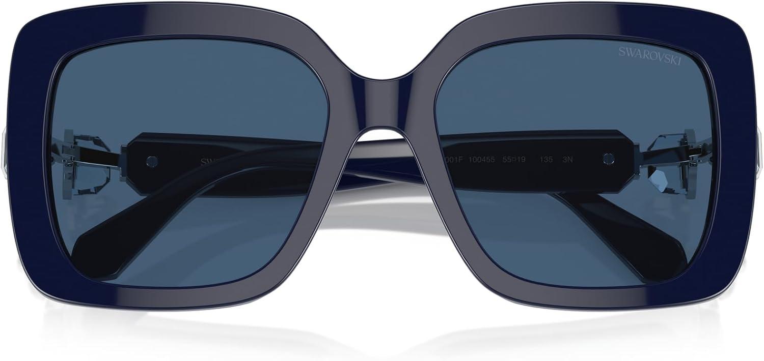 imageSwarovski womens Sk6001f Low Bridge Fit Square SunglassesOpal BlueDark Blue