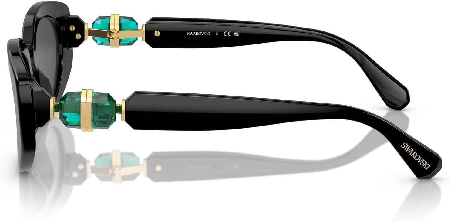 imageSwarovski womens Sk6002 Oval SunglassesBlackDark Grey