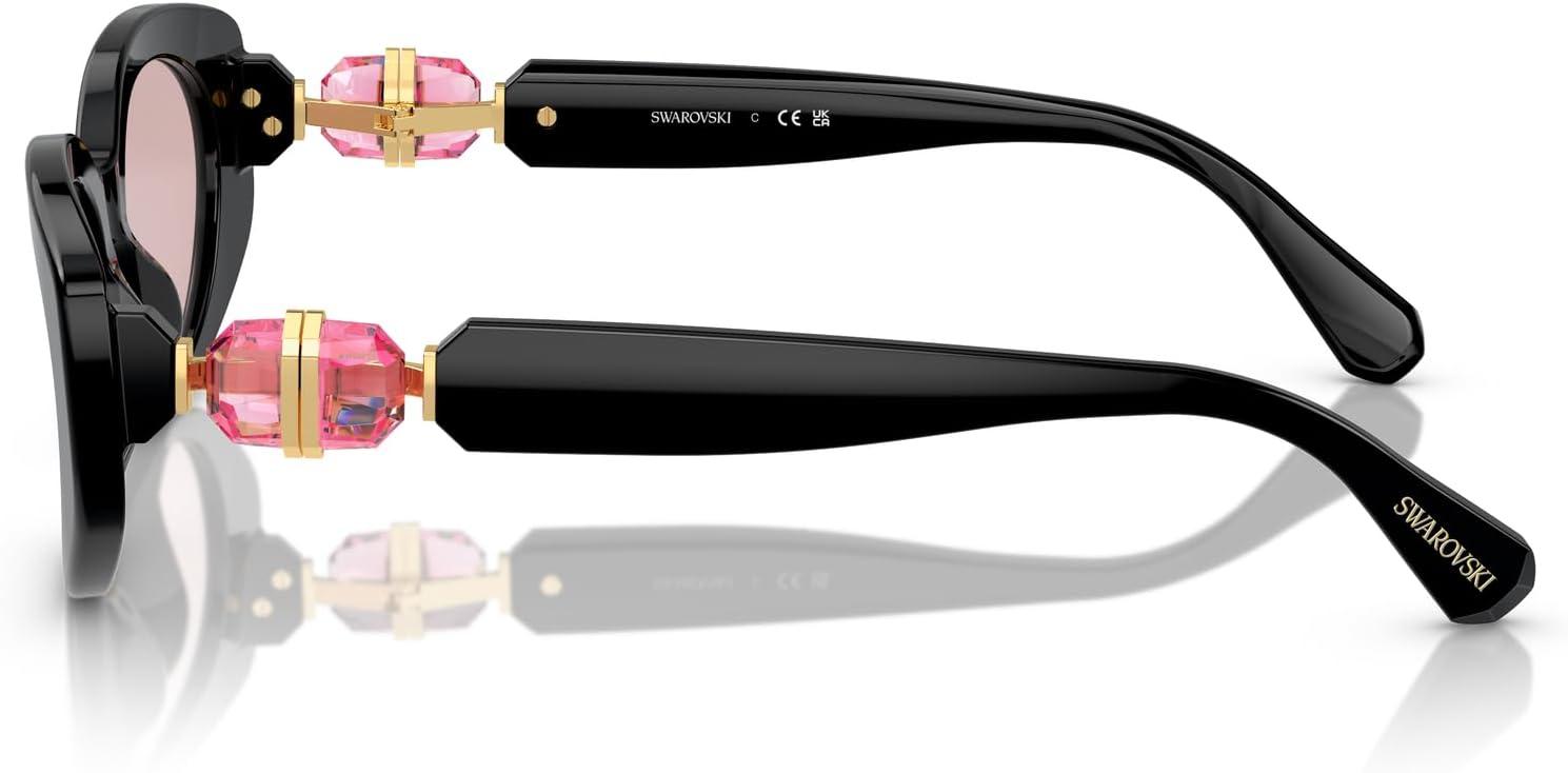 imageSwarovski womens Sk6002 Oval SunglassesBlackPink