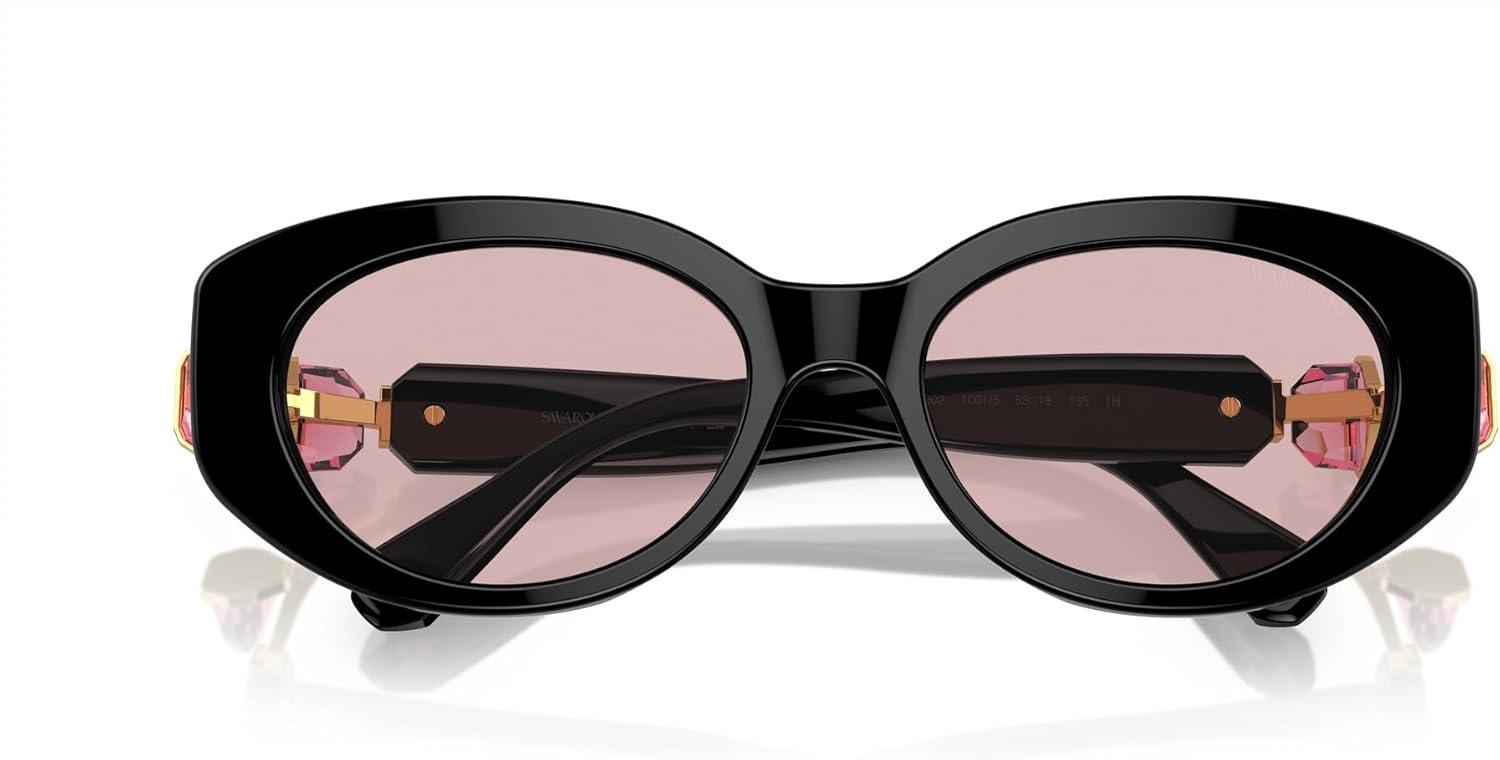 imageSwarovski womens Sk6002 Oval SunglassesBlackPink