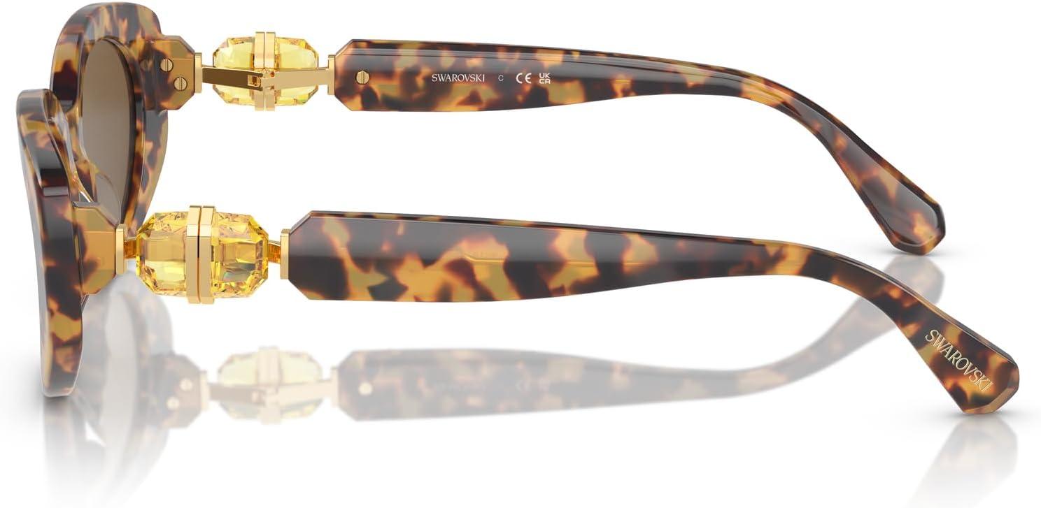 imageSwarovski womens Sk6002 Oval SunglassesCrystalDark Grey