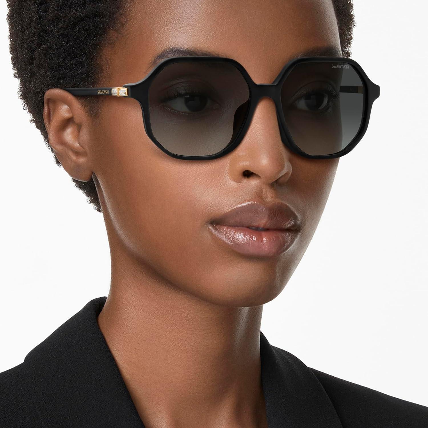 imageSwarovski womens Sk6003 Octagonal SunglassesBlackGrey Gradient