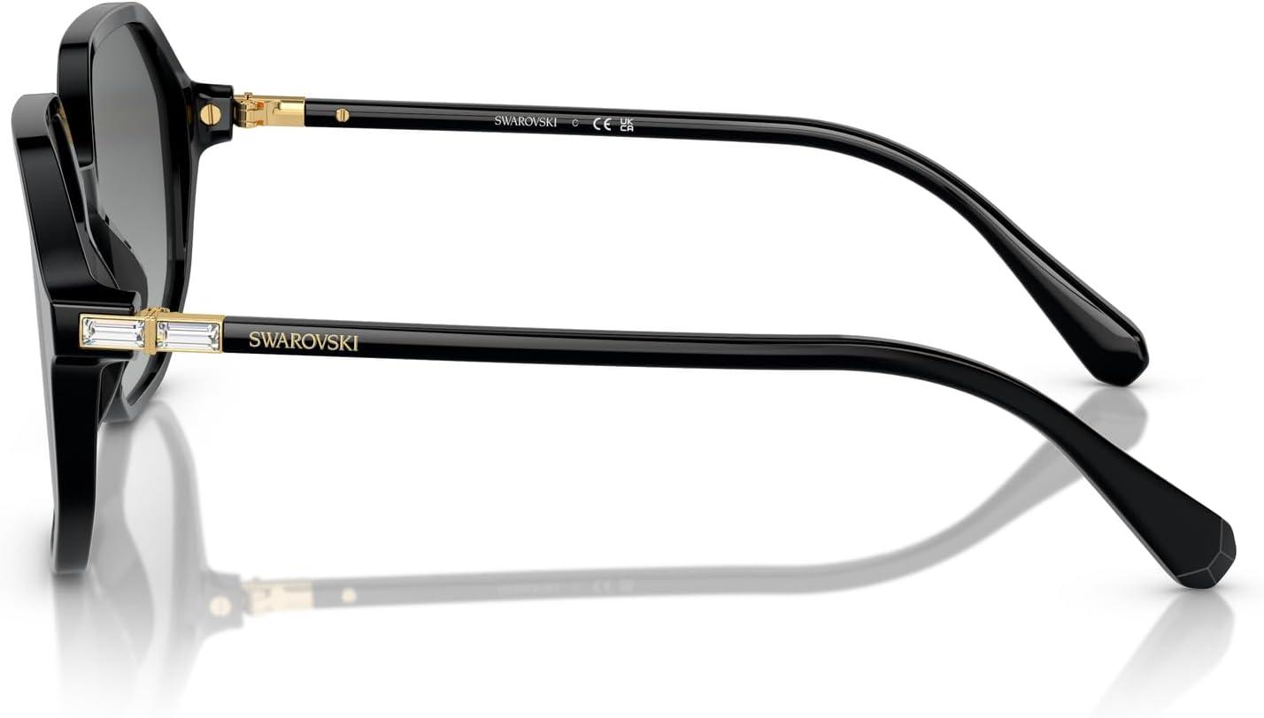 imageSwarovski womens Sk6003 Octagonal SunglassesBlackGrey Gradient