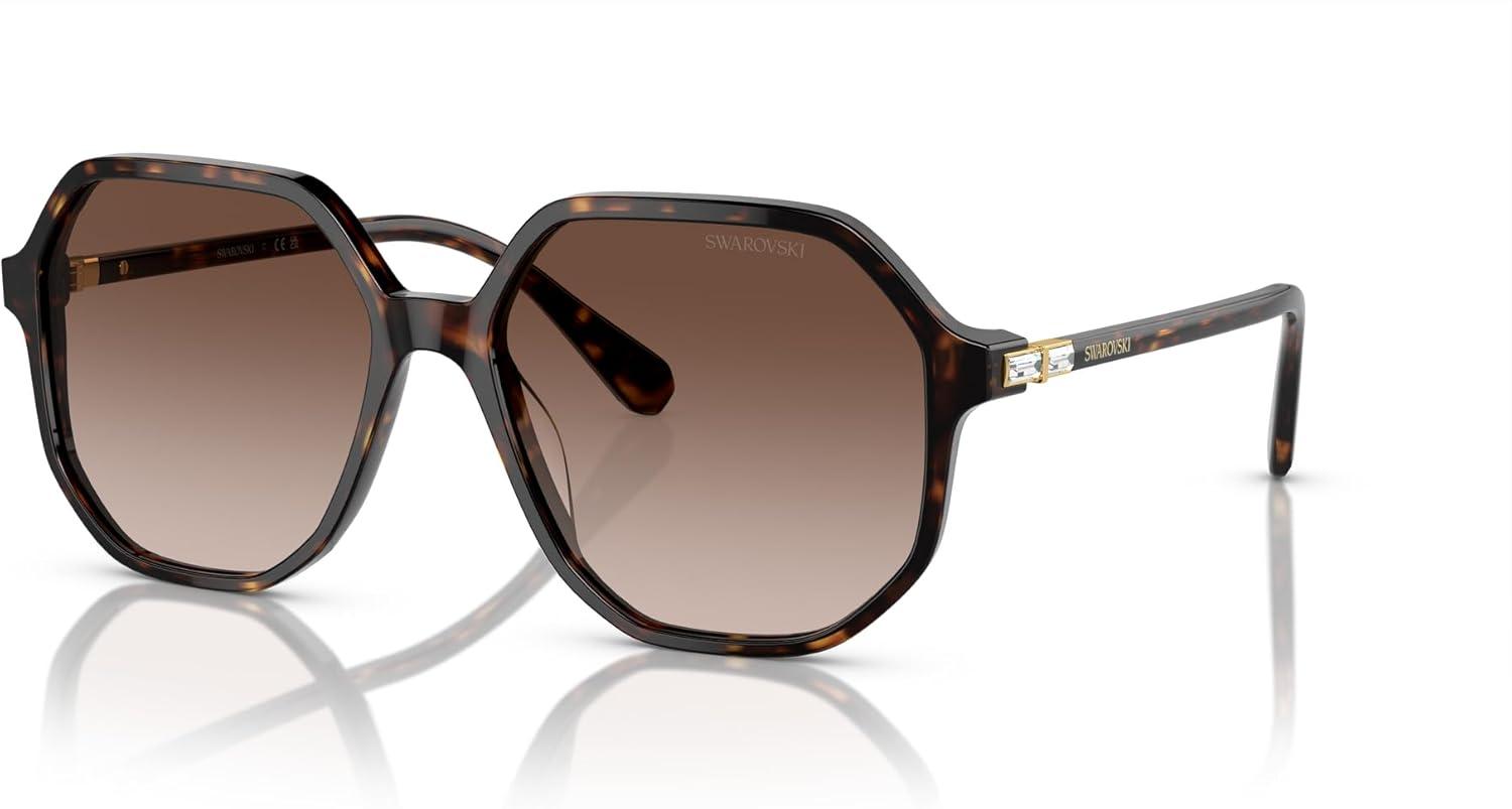 imageSwarovski womens Sk6003 Octagonal SunglassesHavanaBrown Gradient