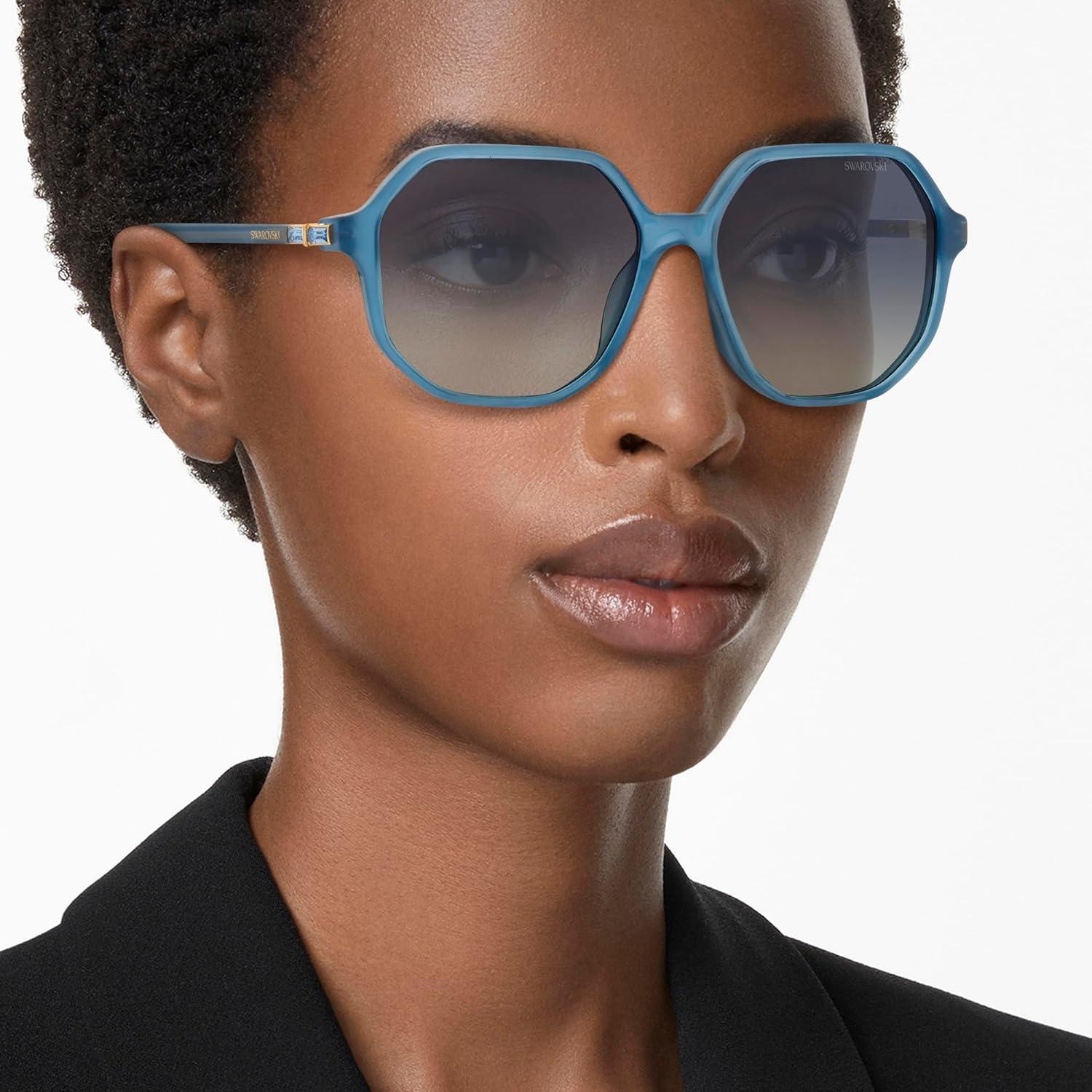 imageSwarovski womens Sk6003 Octagonal SunglassesOpaline BlueBlue Gradient