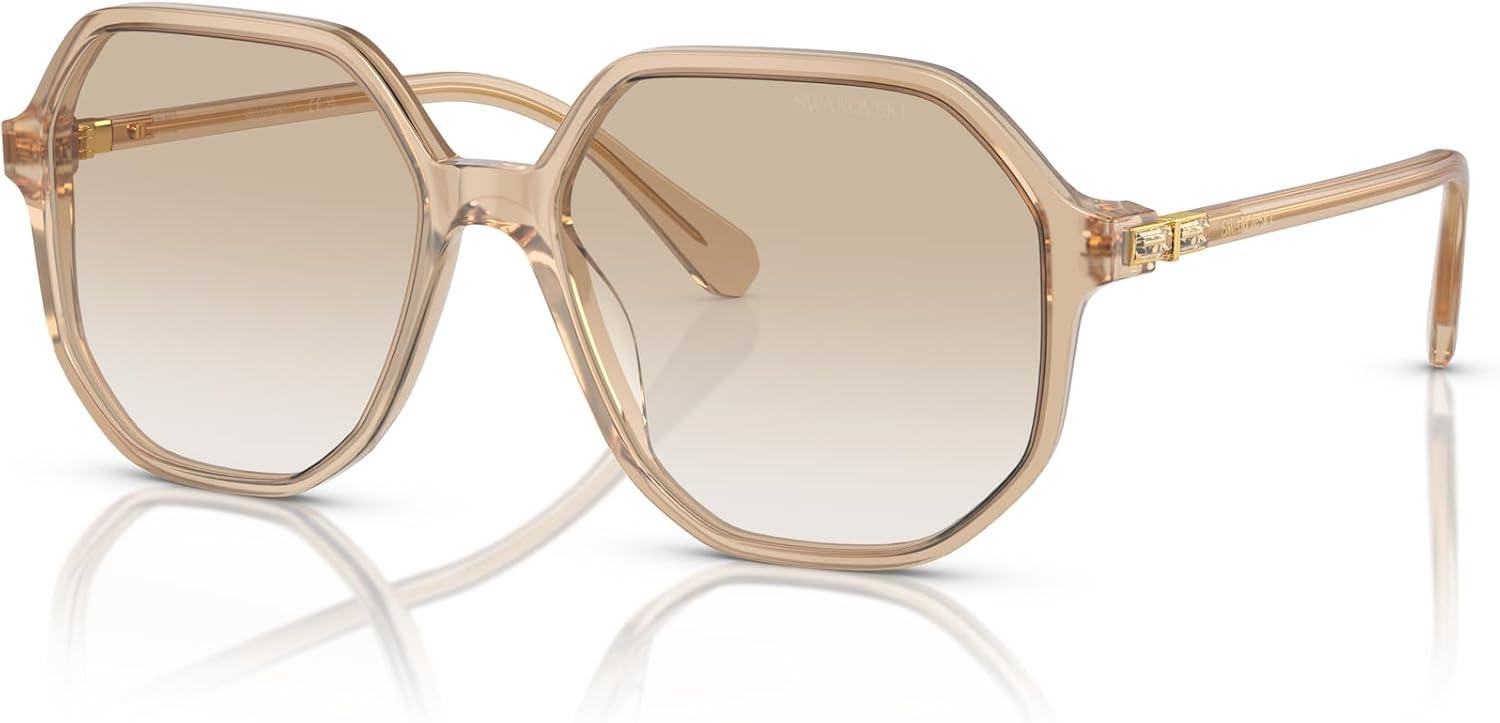 imageSwarovski womens Sk6003 Octagonal SunglassesOpaline Light BrownGradient Light Grey
