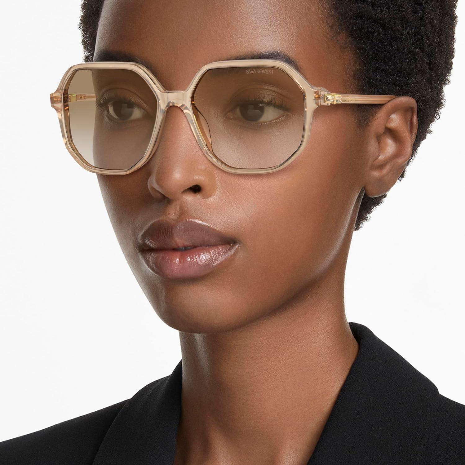 imageSwarovski womens Sk6003 Octagonal SunglassesOpaline Light BrownGradient Light Grey