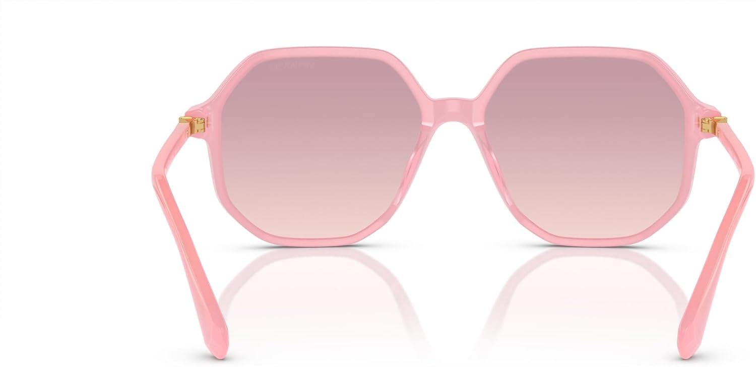 imageSwarovski womens Sk6003 Octagonal SunglassesOpaline PinkBrown Gradient Violet