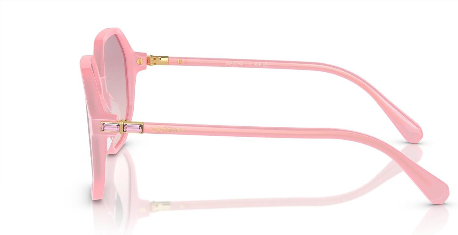 imageSwarovski womens Sk6003 Octagonal SunglassesOpaline PinkBrown Gradient Violet