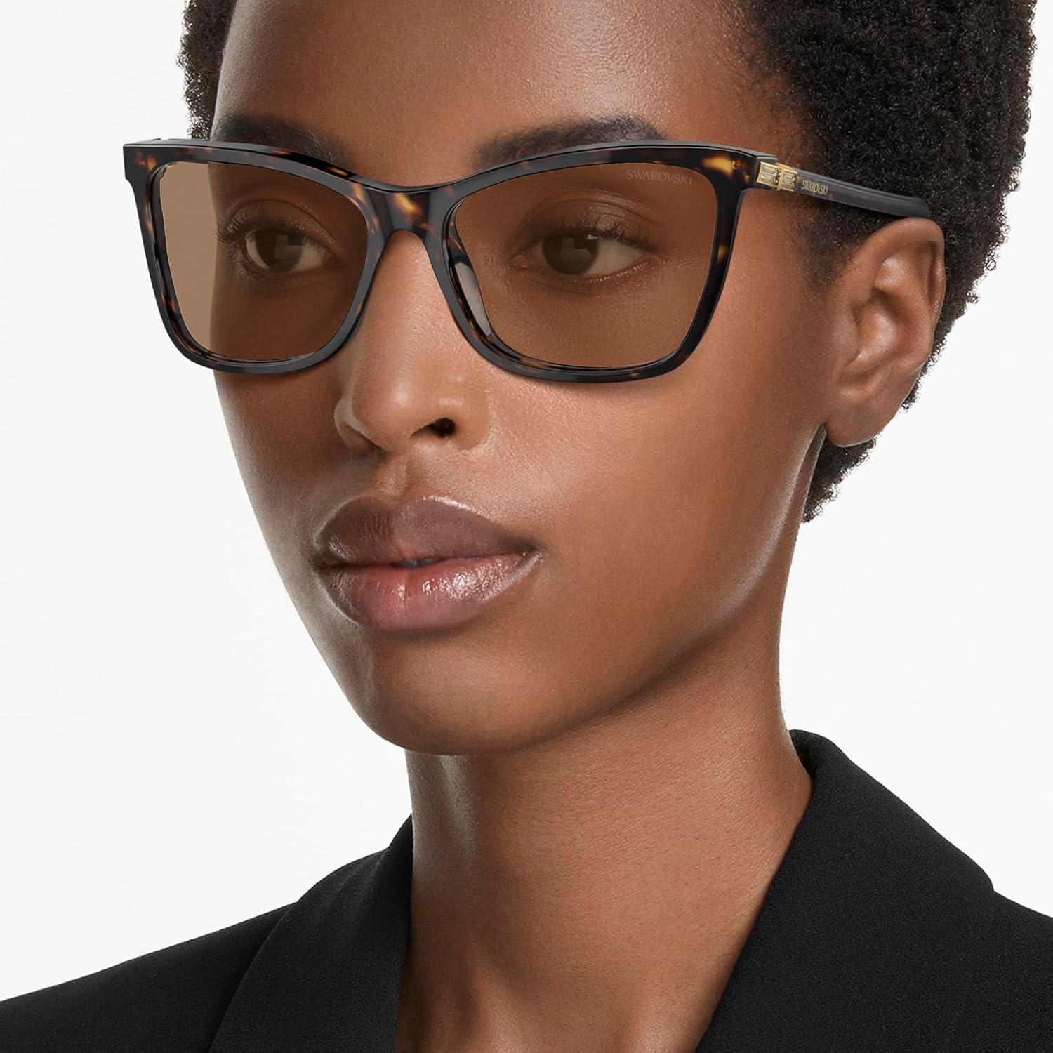 imageSwarovski womens Sk6004 Rectangular SunglassesDark HavanaPhotochromic Brown