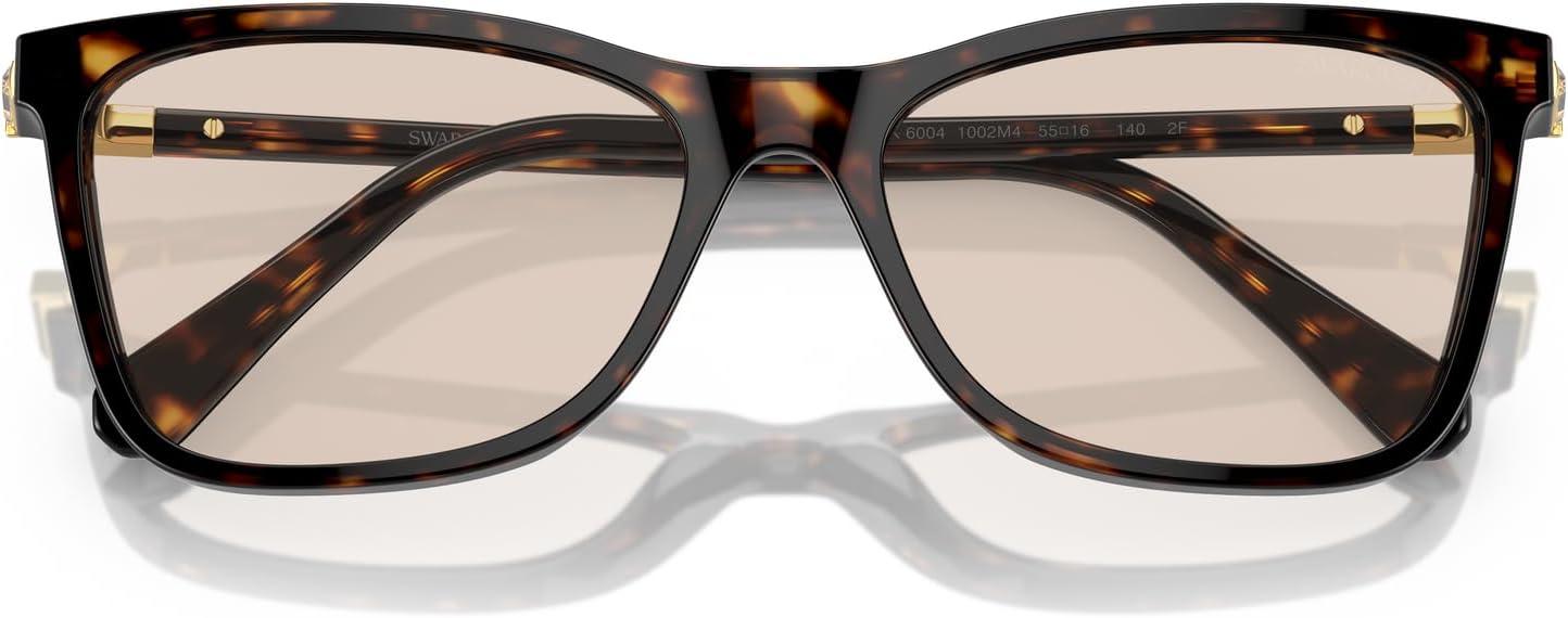 imageSwarovski womens Sk6004 Rectangular SunglassesDark HavanaPhotochromic Brown