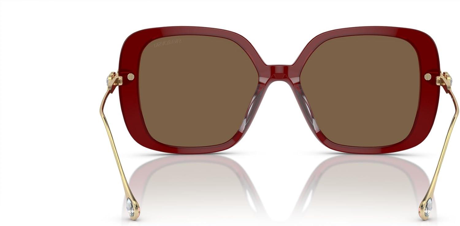 imageSwarovski womens Sk6011 Square SunglassesLight HavanaDark Brown