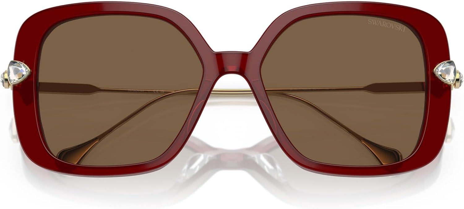 imageSwarovski womens Sk6011 Square SunglassesLight HavanaDark Brown