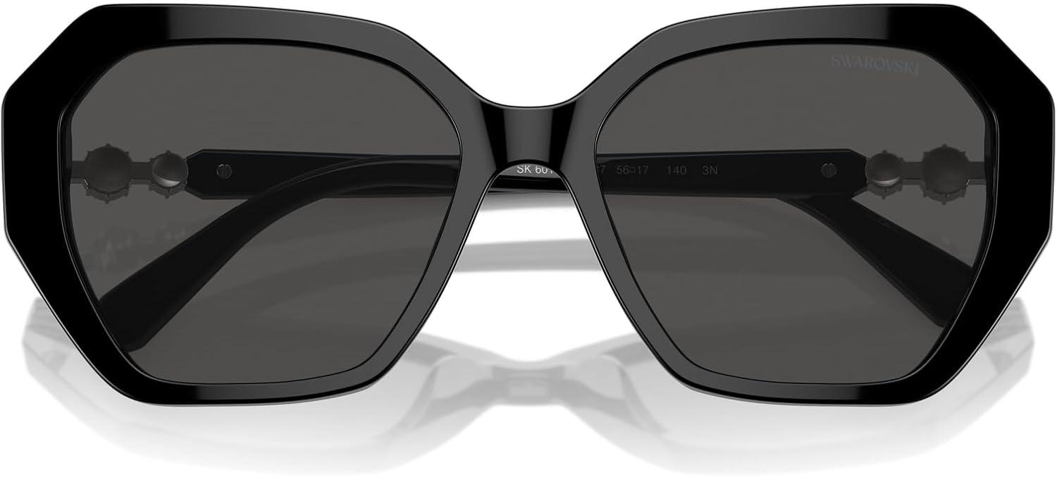 imageSwarovski womens Sk6017 Butterfly SunglassesBlackDark Grey
