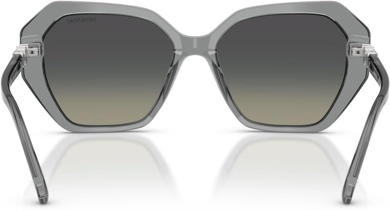 imageSwarovski womens Sk6017 Butterfly SunglassesTransparent GreyGradient Grey