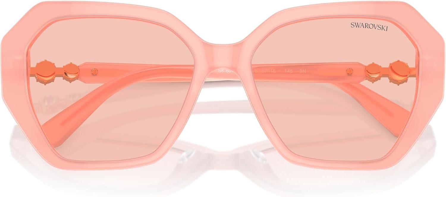 imageSwarovski womens Sk6017f Low Bridge Fit Cat Eye SunglassesRose GoldLight Purple Brown