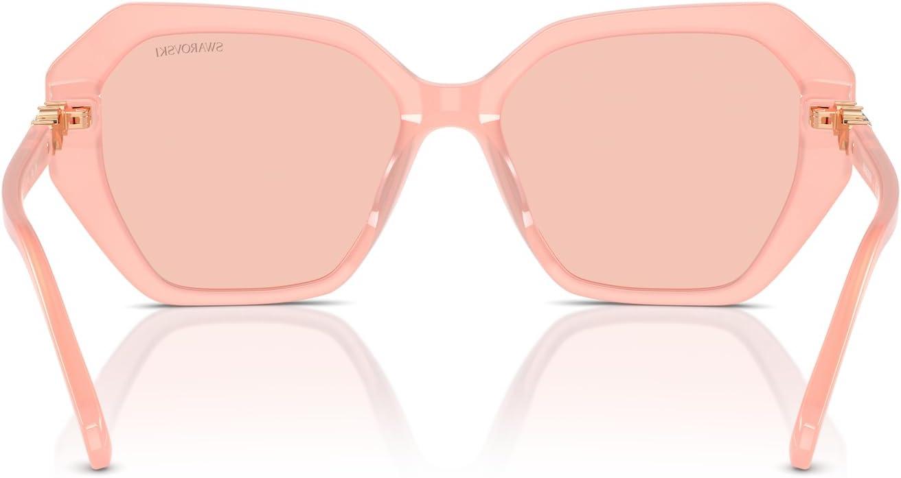 imageSwarovski womens Sk6017f Low Bridge Fit Cat Eye SunglassesRose GoldLight Purple Brown