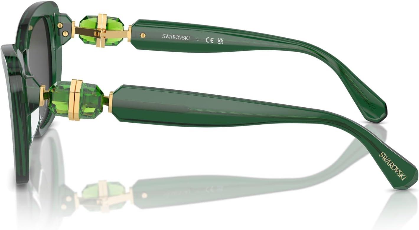 imageSwarovski womens Sk6018f Low Bridge Fit Oval SunglassesSilverPink Gradient Red