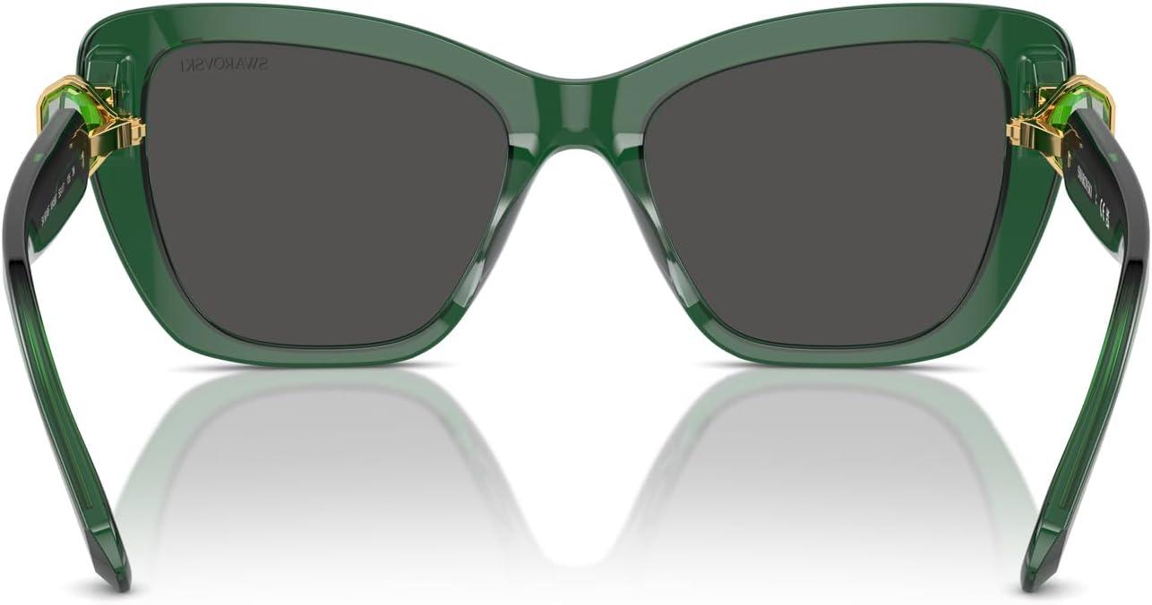 imageSwarovski womens Sk6018f Low Bridge Fit Oval SunglassesSilverPink Gradient Red