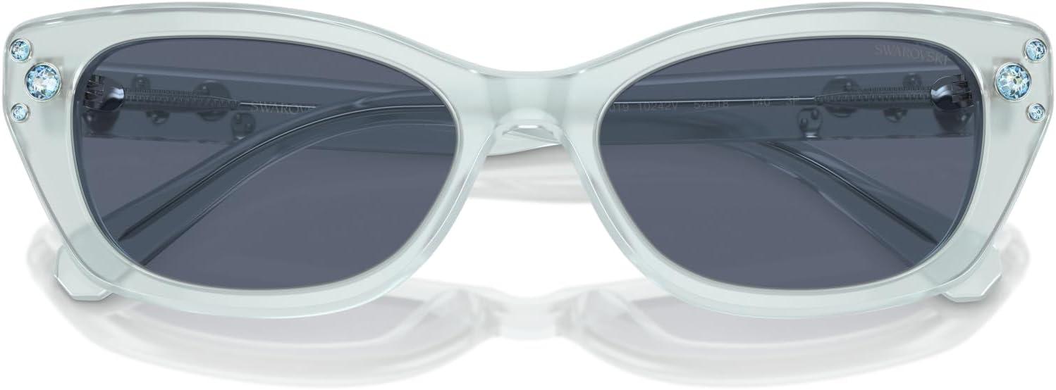 imageSwarovski womens Sk6019 Butterfly SunglassesMilky PinkLight Purple Brown