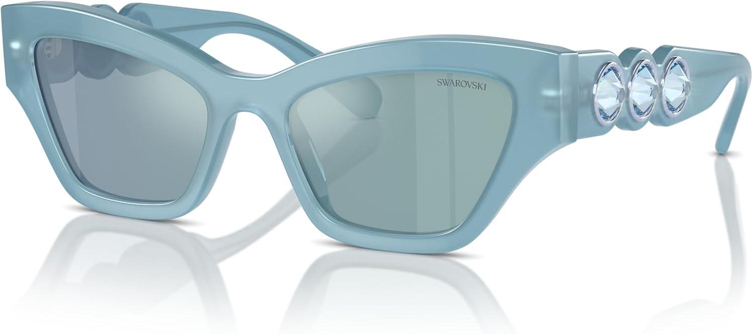 imageSwarovski womens Sk6021 Cat Eye SunglassesGoldDark Grey