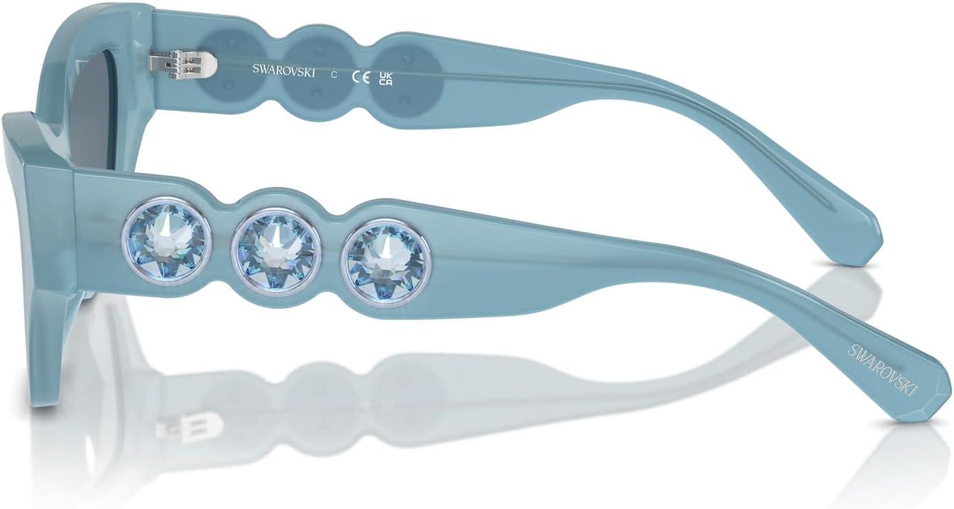 imageSwarovski womens Sk6021 Cat Eye SunglassesGoldDark Grey