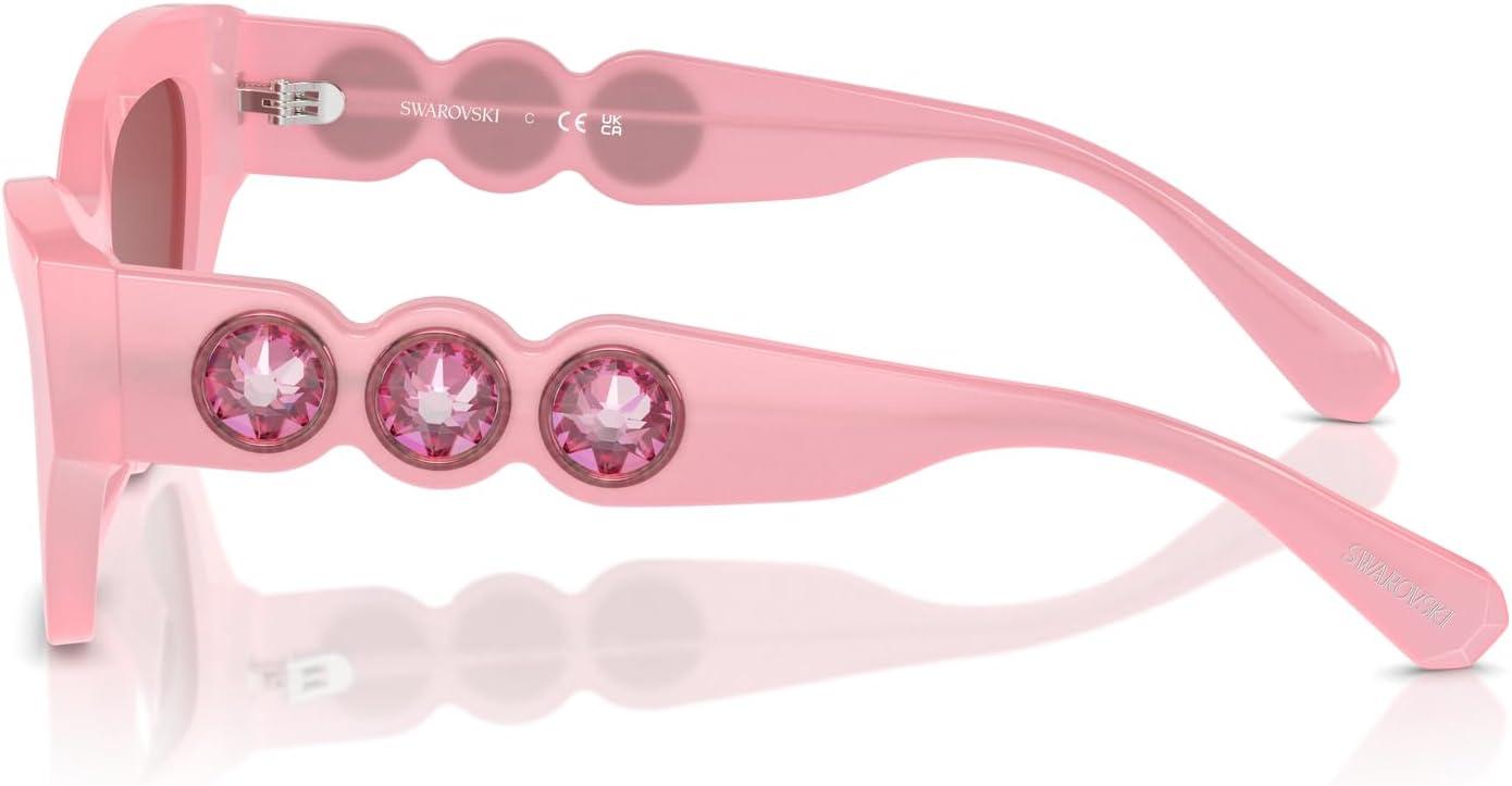 imageSwarovski womens Sk6021 Cat Eye SunglassesSilverDark Grey