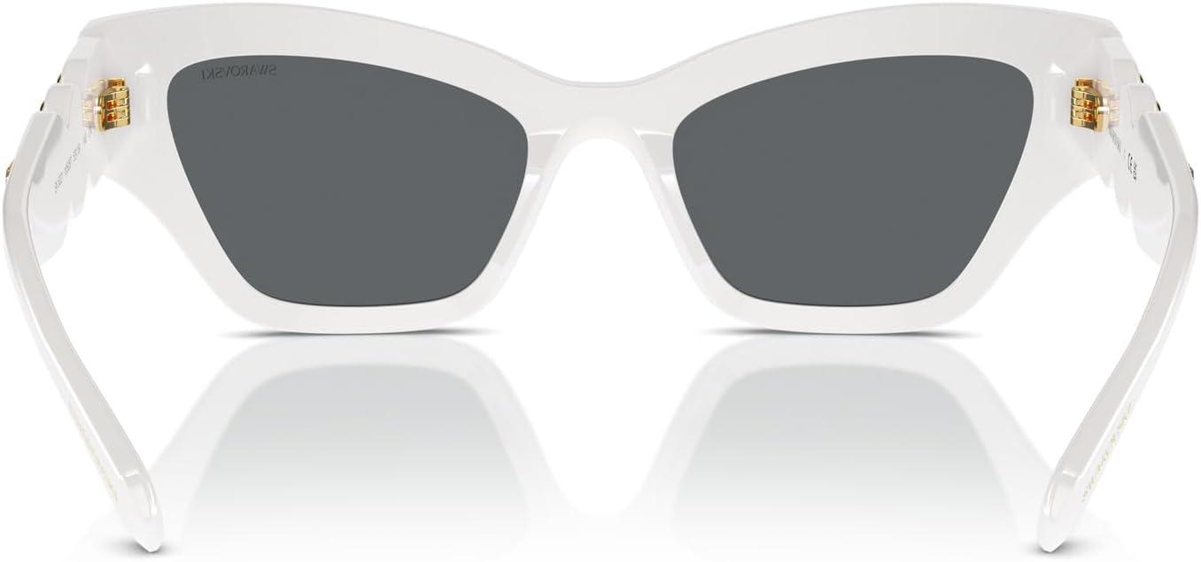 imageSwarovski womens Sk6021 Cat Eye SunglassesWhiteDark Grey