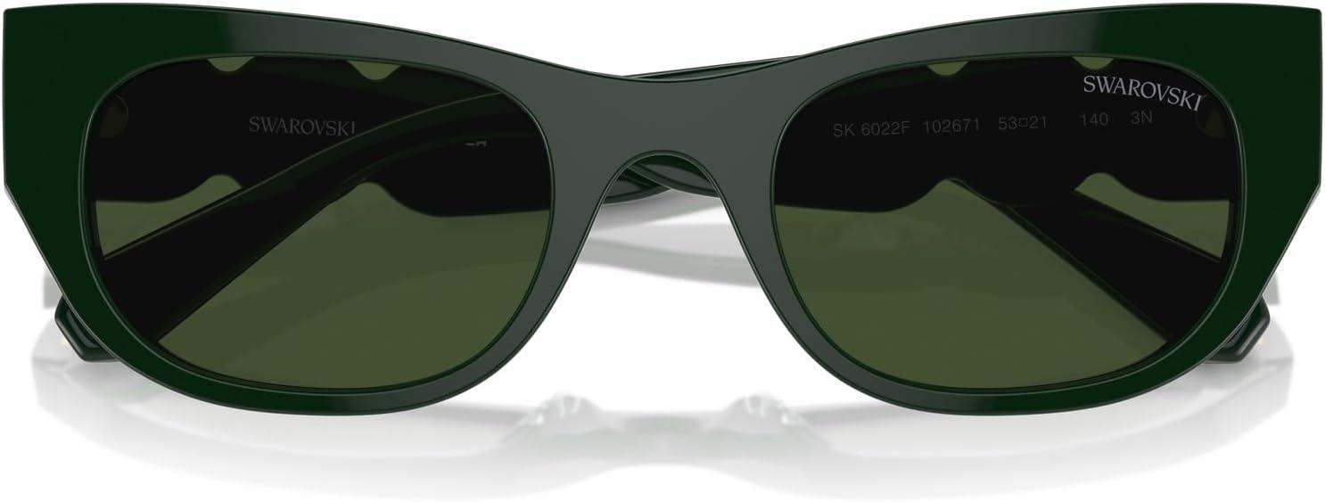 imageSwarovski womens Sk6022f Low Bridge Fit Square SunglassesPale GoldGradient Brown