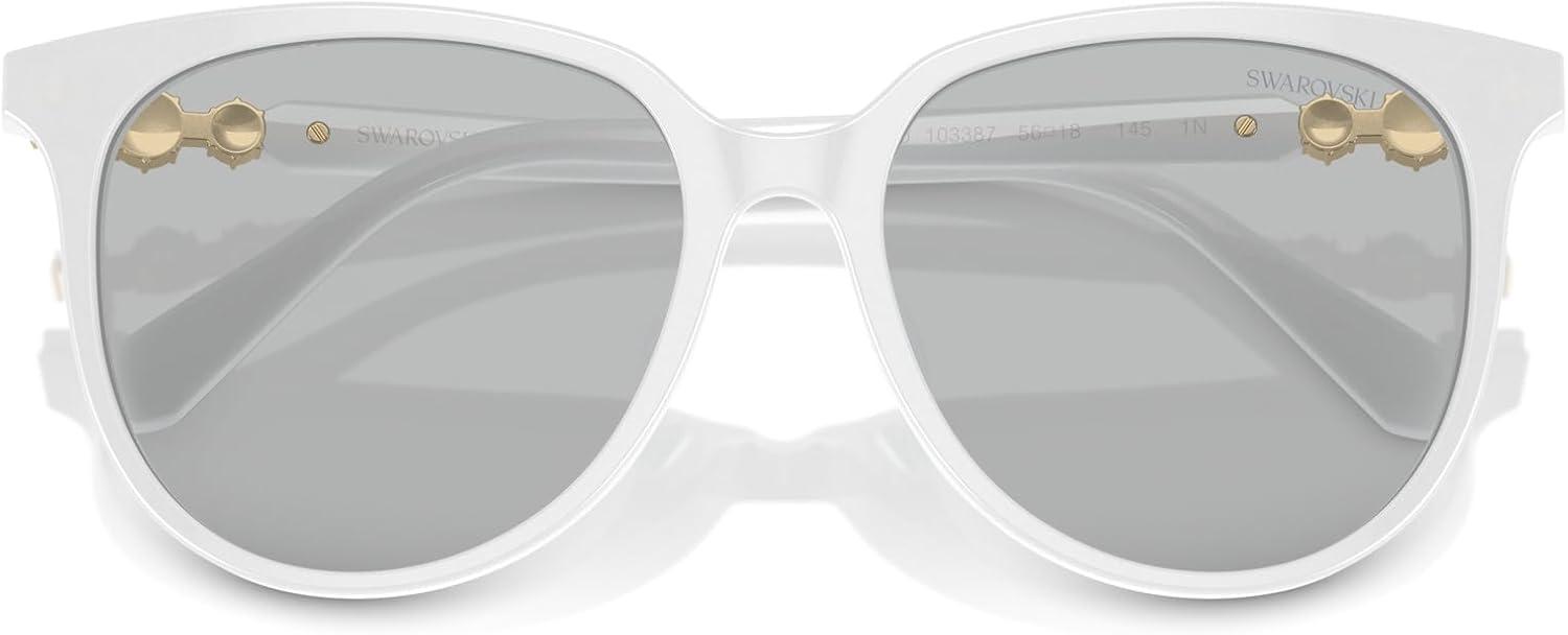 imageSwarovski womens Sk6023d Oval SunglassesGunmetalDark Grey