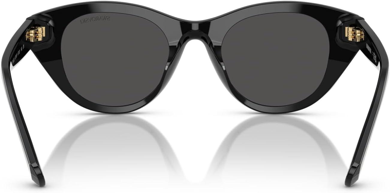 imageSwarovski womens Sk6025 Round SunglassesBlackDark Grey