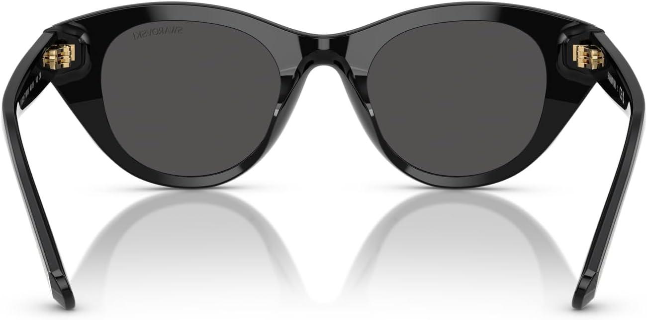 imageSwarovski womens Sk6025f Low Bridge Fit Round SunglassesBlackDark Grey