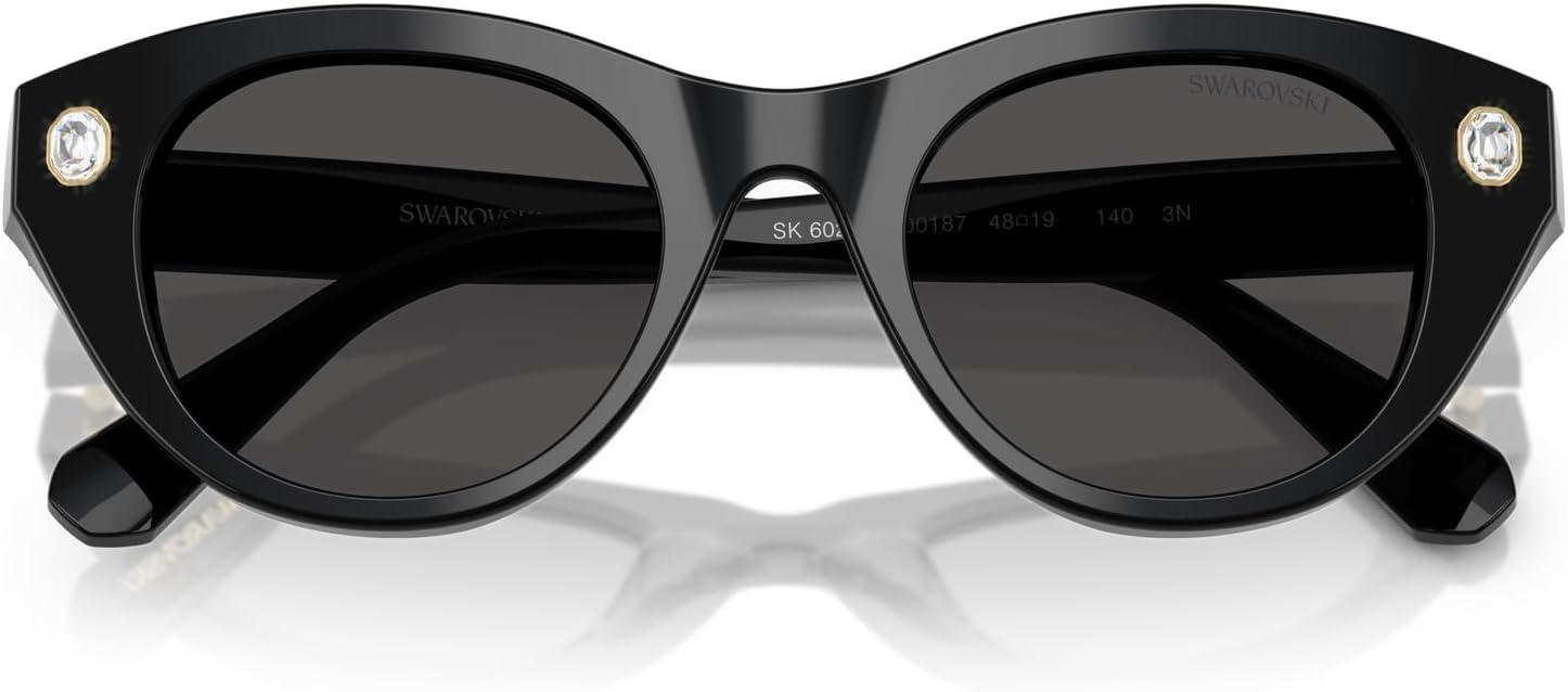imageSwarovski womens Sk6025f Low Bridge Fit Round SunglassesBlackDark Grey