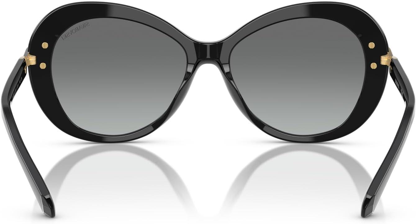 imageSwarovski womens Sk6026f Low Bridge Fit Butterfly SunglassesBlackGrey Gradient