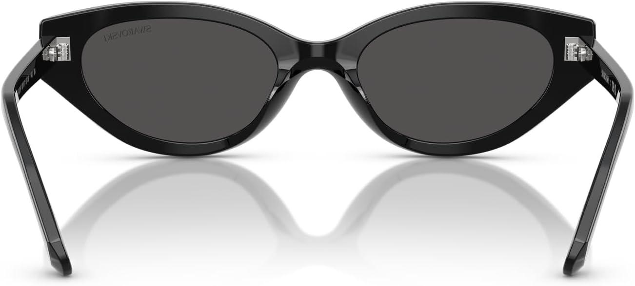 imageSwarovski womens Sk6030f Low Bridge Fit Round SunglassesBlackDark Grey