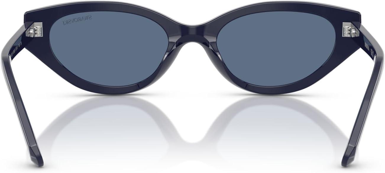 imageSwarovski womens Sk6030f Low Bridge Fit Round SunglassesBlueDark Blue