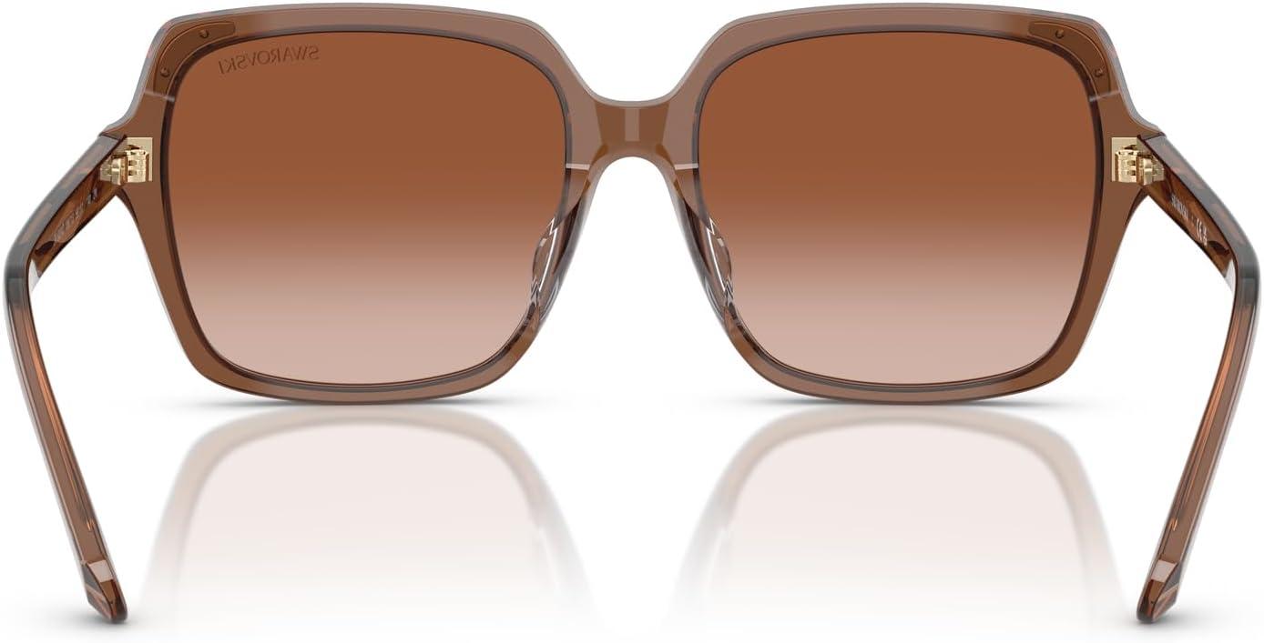 imageSwarovski womens Sk6034d Square SunglassesTransparent BrownGradient Brown