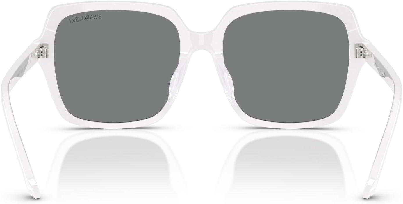 imageSwarovski womens Sk6034d Square SunglassesWhiteDark Grey