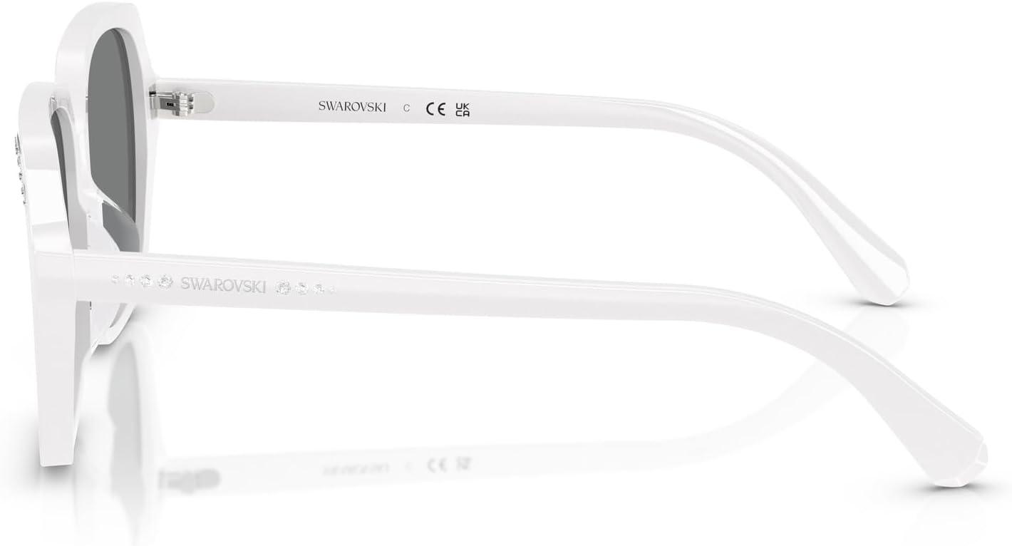 imageSwarovski womens Sk6034d Square SunglassesWhiteDark Grey