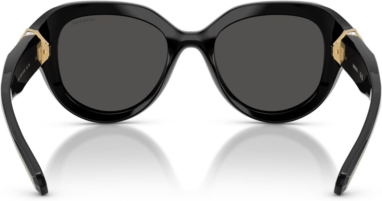 imageSwarovski womens Sk6037 Round SunglassesBlackDark Grey