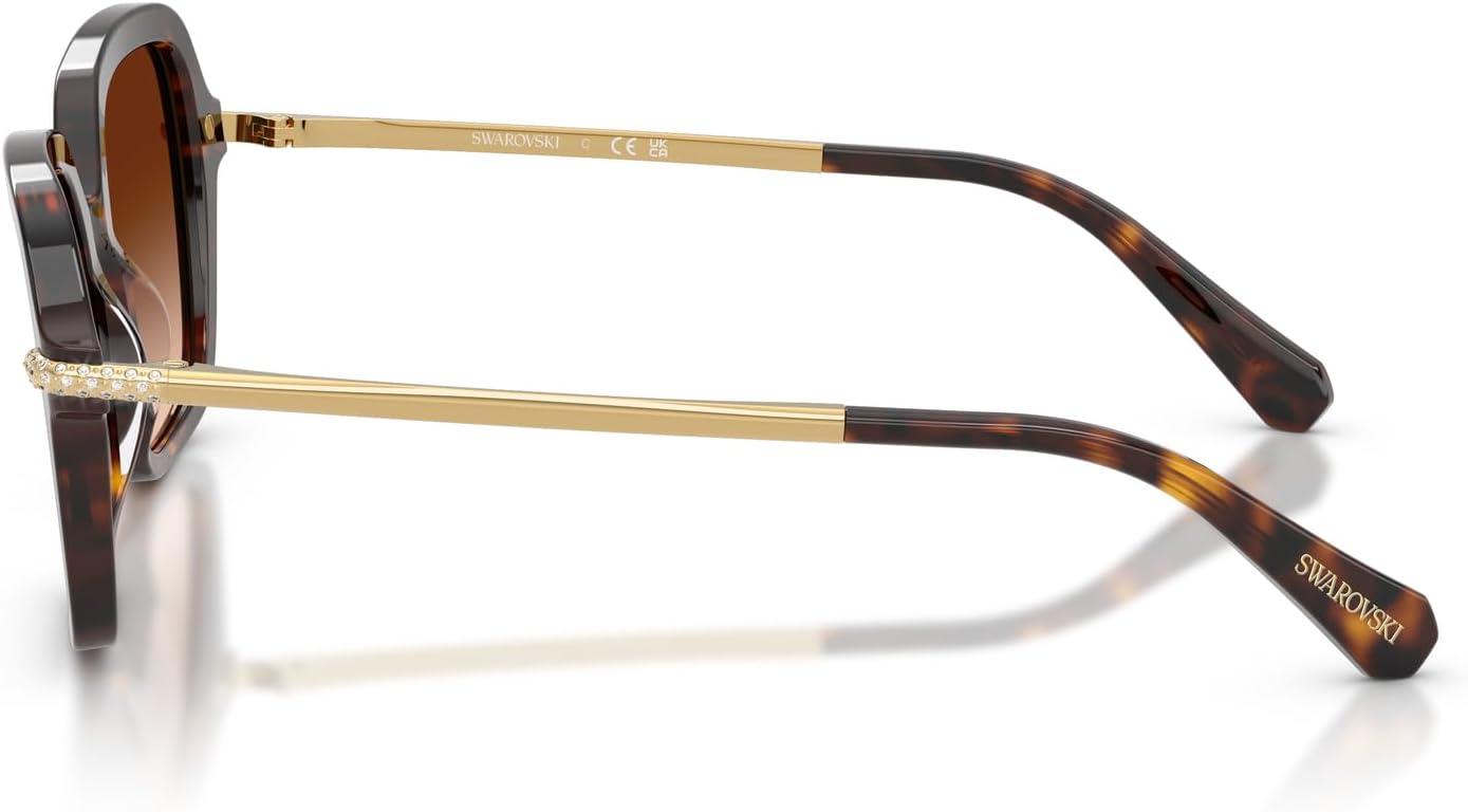 imageSwarovski womens Sk6040f Low Bridge Fit Square SunglassesHavanaGradient Brown