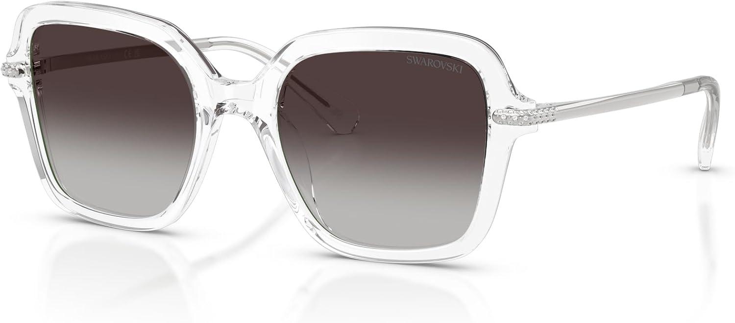 imageSwarovski womens Sk6040f Low Bridge Fit Square SunglassesTransparentGradient Grey