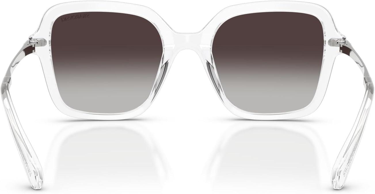 imageSwarovski womens Sk6040f Low Bridge Fit Square SunglassesTransparentGradient Grey