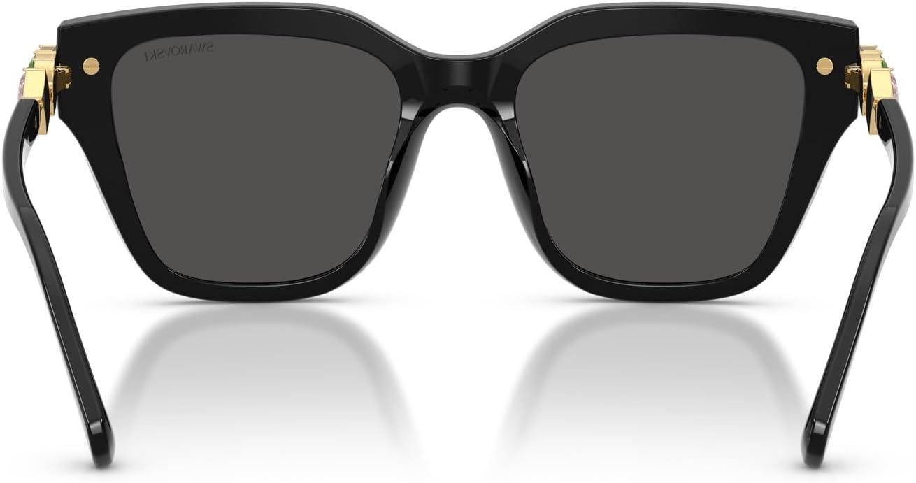 imageSwarovski womens Sk6041f Low Bridge Fit Square SunglassesBlackDark Grey