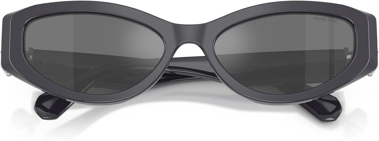 imageSwarovski womens Sk6045u Universal FitDark GreyGrey Mirrored Black