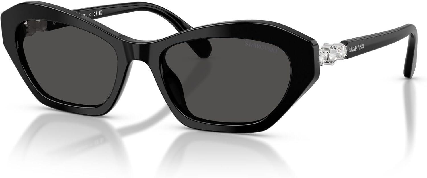 imageSwarovski womens Sk6048f Low Bridge FitBlackDark Grey