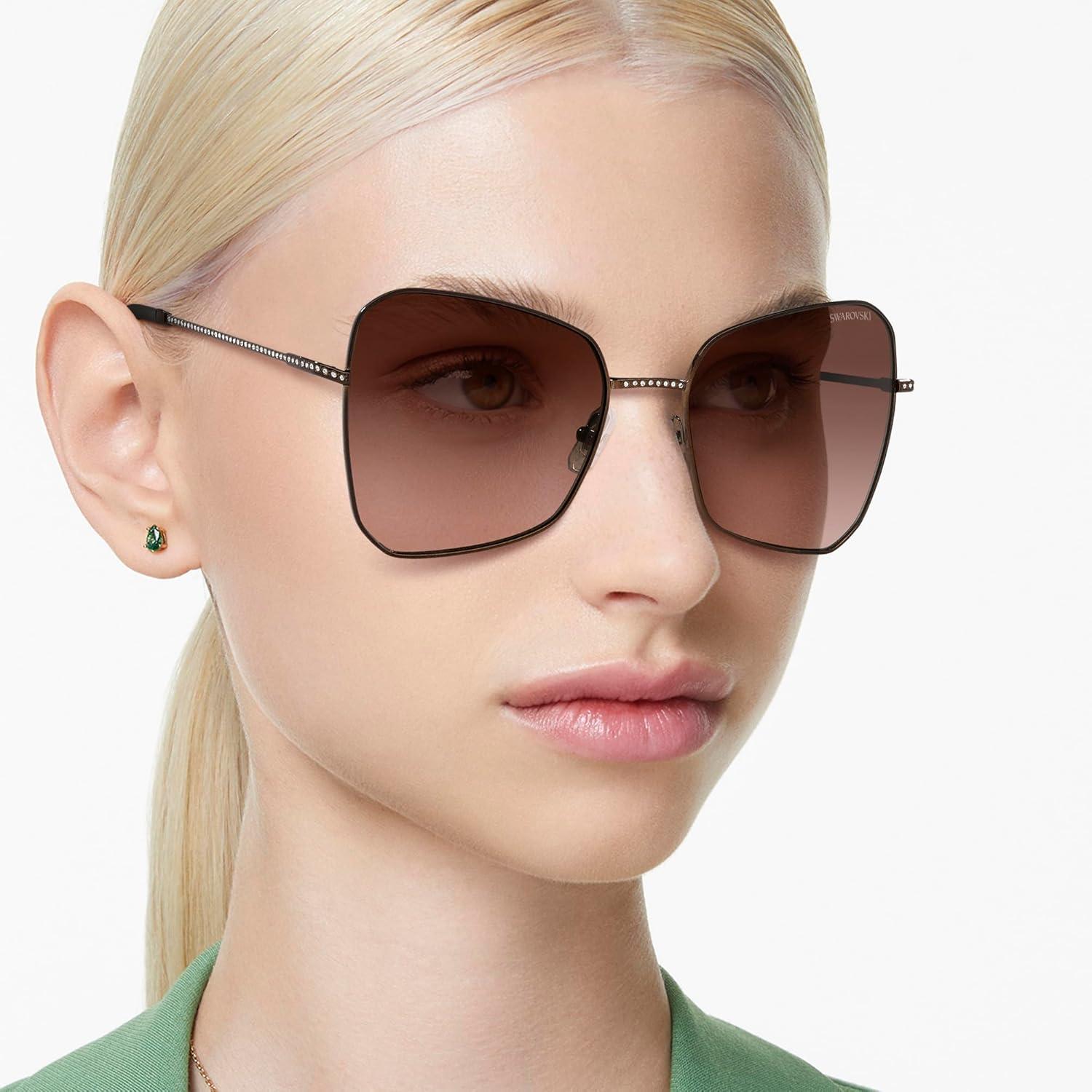 imageSwarovski womens Sk7008 Butterfly SunglassesBronzeGradient Brown