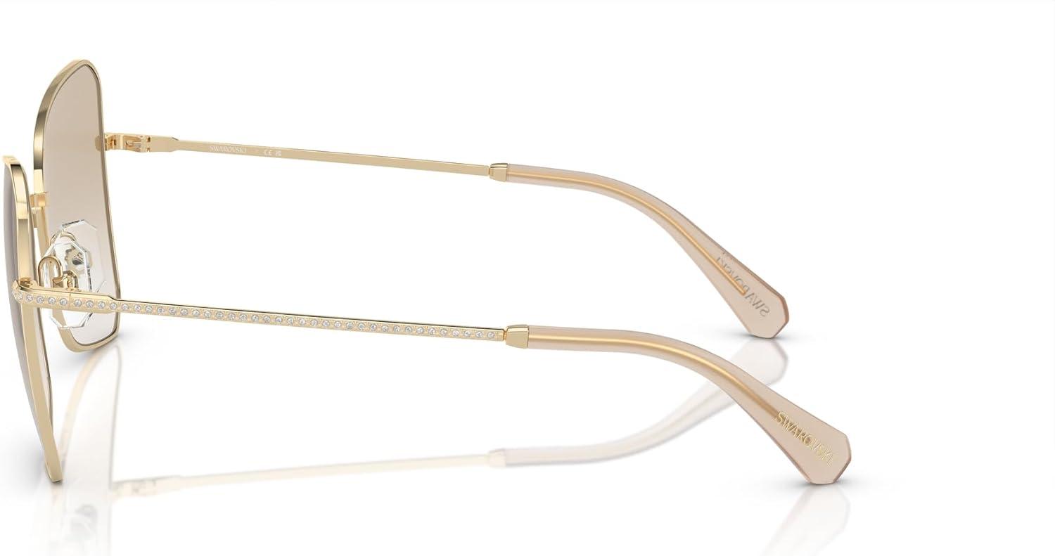 imageSwarovski womens Sk7008 Butterfly SunglassesPale GoldNeutral Gradient Light Grey