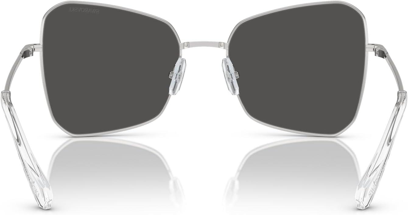 imageSwarovski womens Sk7008 Butterfly SunglassesSilverDark Grey