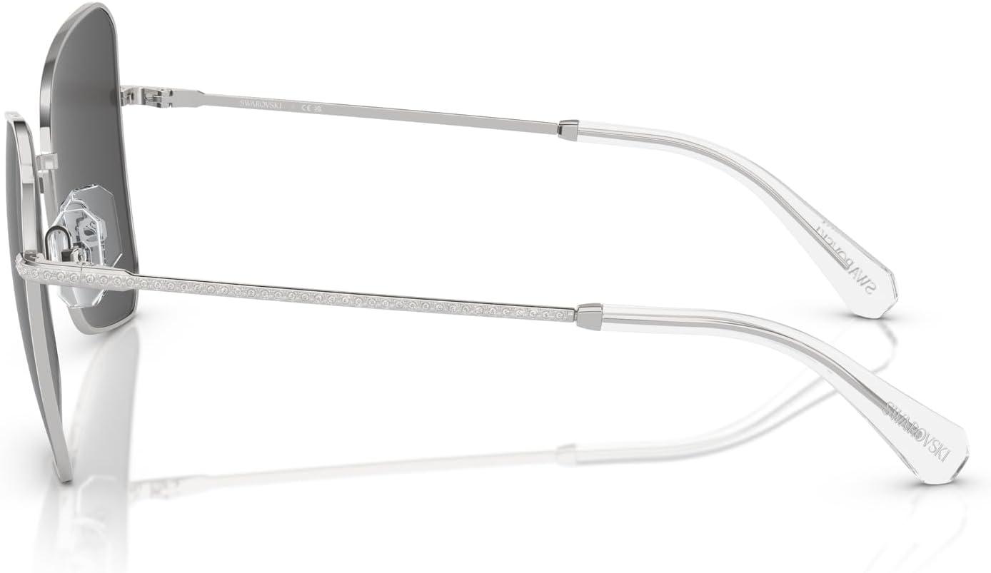 imageSwarovski womens Sk7008 Butterfly SunglassesSilverDark Grey